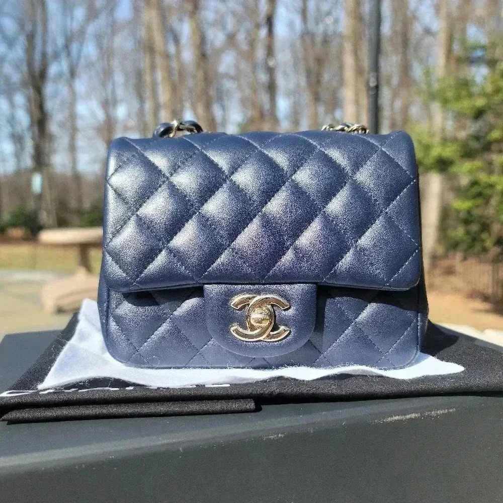 Chanel Blue Mini Square